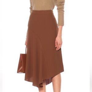Vince brown asymmetric midi skirt